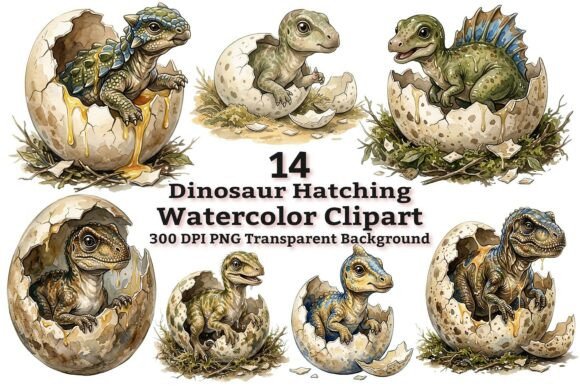Evaluating Cute Baby Dinosaur Hatching Clipart for Creative Projects