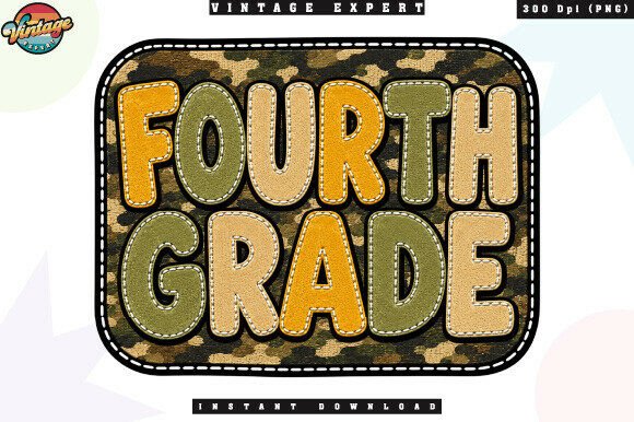 Evaluating the Fourth Grade Camo School Patchwork PNG for Apparel and Classroom Projects