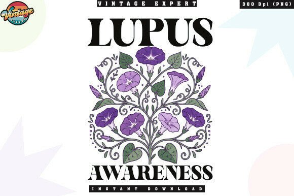 Purple Lupus Awareness Flower PNG: Designing with Purpose for Chronic Illness Advocacy
