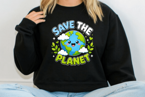 Save the Planet PNG: A Kawaii Design Resource for Eco-Friendly Crafts and Apparel