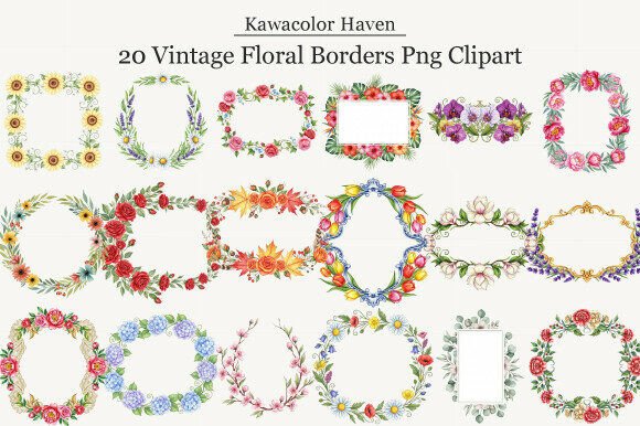 Vintage Floral Borders PNG Clipart: A Guide to Timeless Digital Design
